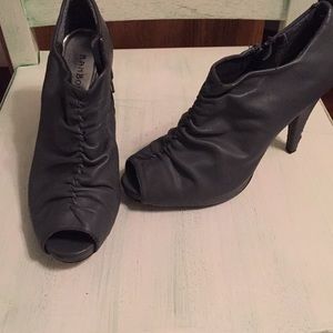 Open toe bootie heels